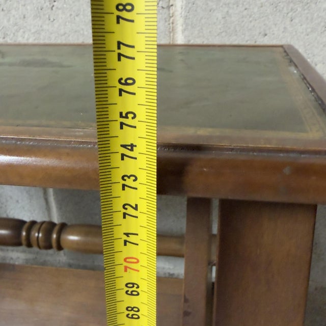 Folding Etagere Ladder in Green Wood For Sale - Image 12 of 13