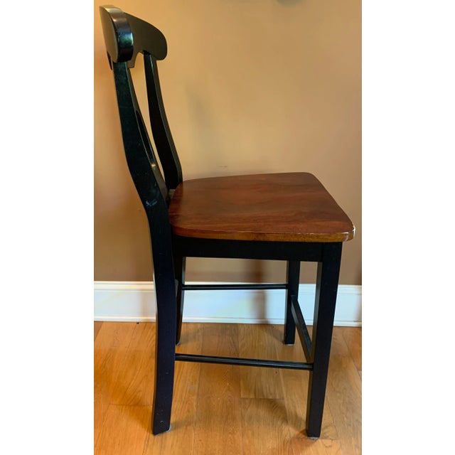 1990s 1990s Vintage Wood Bar Stool For Sale - Image 5 of 12