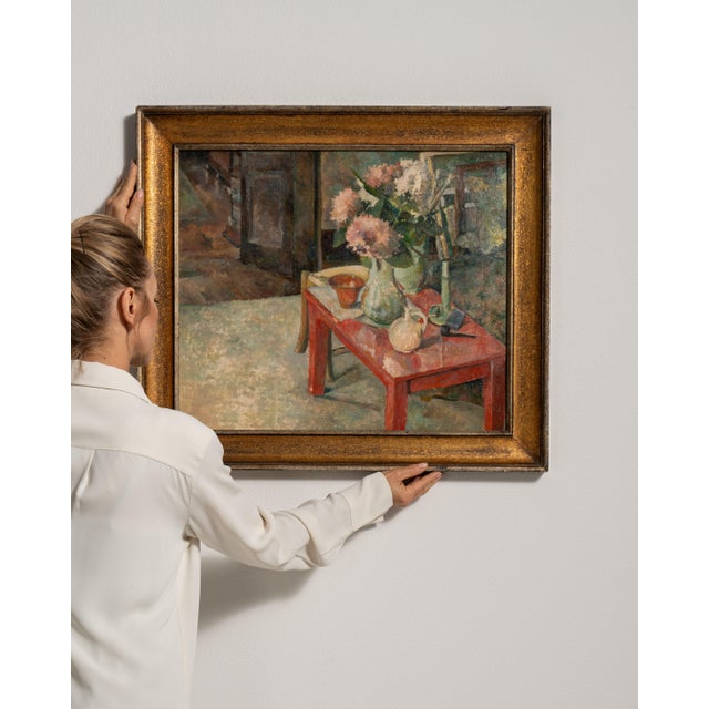 20th Century French Gold Framed Oil on Panel Still Life For Sale - Image 14 of 15