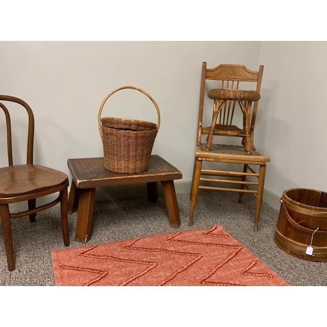 1940s Primitive Wooden Stool/Plant Stand For Sale - Image 11 of 12