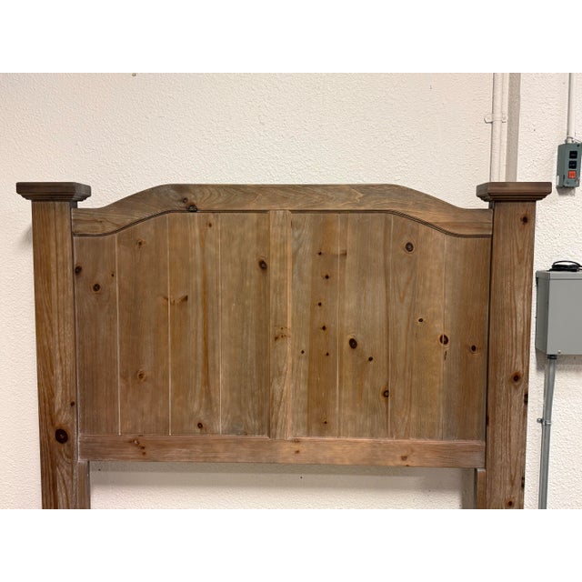 Queen Size Gallery Furniture Rustic Oasis Mansion Bed Frame For Sale - Image 4 of 12