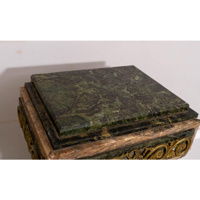 Pair Vintage Marble Pilaster Column Pedestals For Sale - Image 4 of 18
