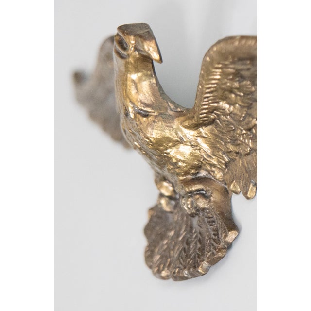 American Vintage Federal American Brass Eagle Hanging Wall Plaque For Sale - Image 3 of 6