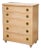 Blonde Kent Coffey Dresser With Round Drawer Pulls For Sale