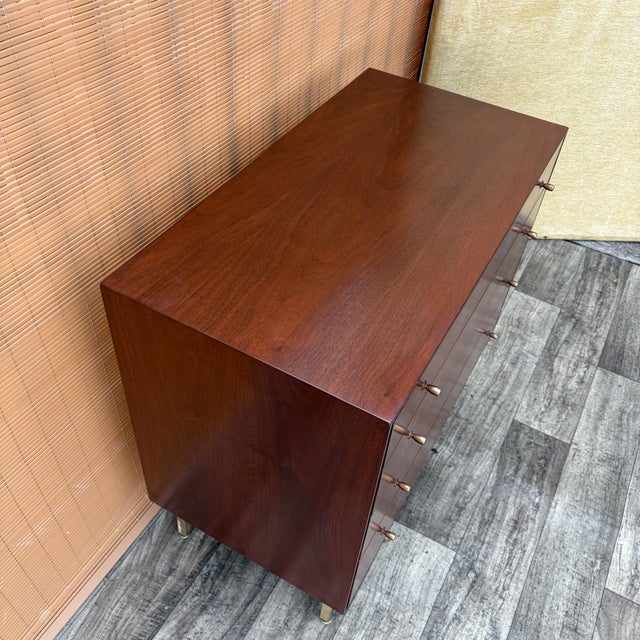 1960s Refinished Mid Century Modern Chest of Drawers by John Stuart. Circa 1960s. For Sale - Image 5 of 18