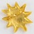 Metal Edouard Rambaud Gilded Metal Sun Brooch For Sale - Image 7 of 9
