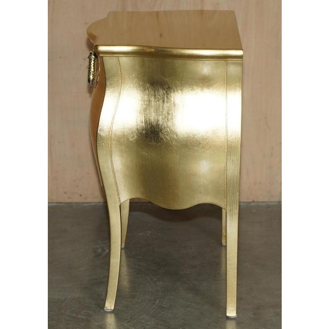 24CT Gold Leaf Canova Nightstands by Fendi Casa, Set of 2 For Sale - Image 13 of 18