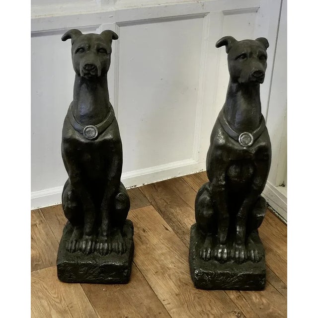 Sculpture Materials Large Sculptural Greyhound Dogs, 1960s, Set of 2 For Sale - Image 7 of 8