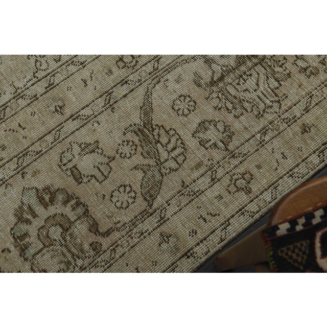 1970s 1970s Vintage Persian Handmade Wool Cotton Beige Area Rug For Sale - Image 5 of 11