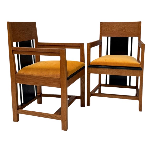 Art Deco Modernist High Back Armchairs from Cor Alons, 1927, Set of 2 For Sale