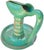 Moroccan Antique Handmade Teal Green Moroccan Judaical Ceramic Oil Lamp For Sale - Image 3 of 6