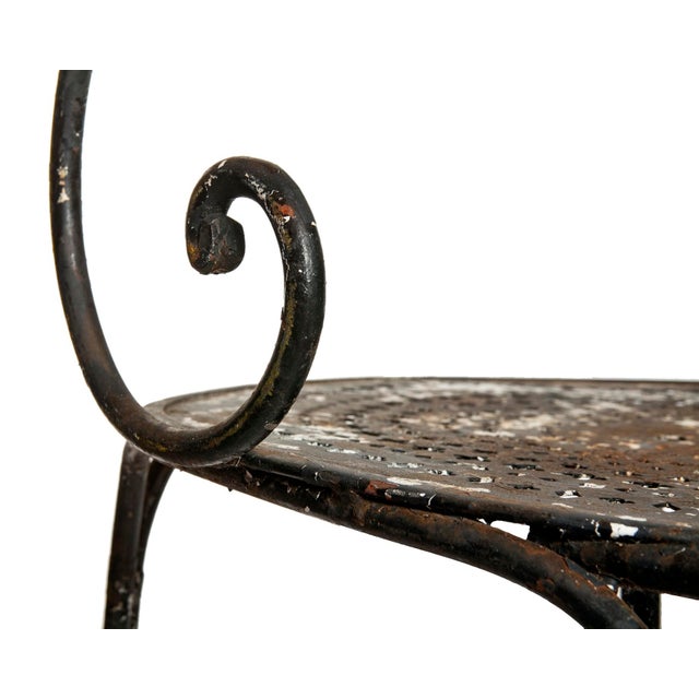 Vintage French Style Metal Garden Chairs Set of 4 Chairish