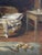 British Artist, Victorian Cottage Interior with Mother and Children, 1860-1870, Oil on Canvas For Sale - Image 8 of 18