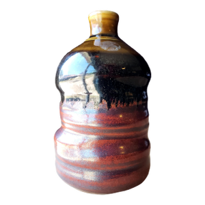 Daniel Signed Studio Pottery Earth Tone Glazed Bud Vase