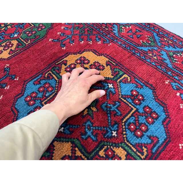 Red Philpa Tribal Wool Runner Rug With Geometric Medallions, 2'7" X 9'11" For Sale - Image 12 of 12