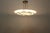 Large chandelier, model 2459 Curved satin-finish crystal, chiselled crystal, nickel-plated brass. Prod. Fontana Arte, ca....