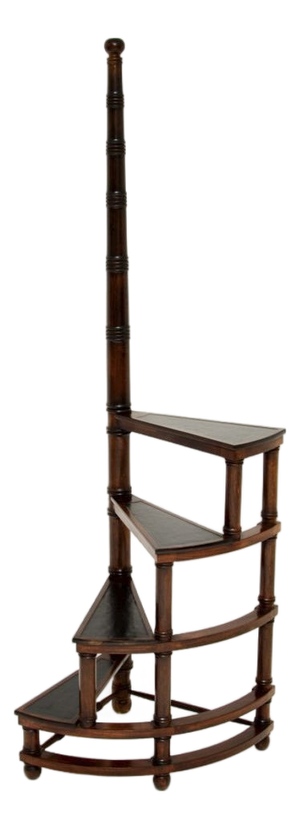 Georgian Leather Top Library Step, 1930s