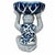 Chinoiserie Vintage Blue White Floral Chinoiserie Monkey Bowl For Sale - Image 3 of 7