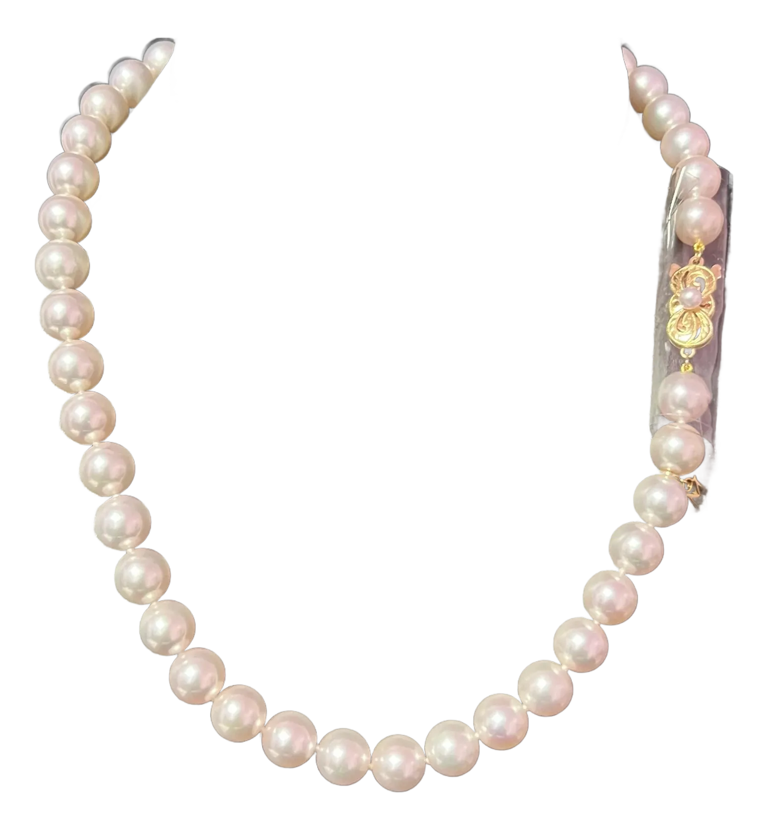 STAND OIL☆Jamano Pearl Necklace 12mm Silver Cultured Tahitian Pearl Strand | Shane Co.