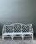 White Vintage Chinese Chippendale Camel Back Rattan Sofa For Sale - Image 8 of 12
