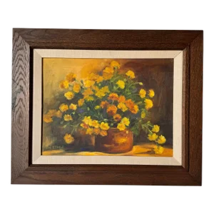 Vintage Mimi Redeker Schiffke Still Life Oil Painting, Framed