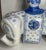 Vintage Blue Canton Chinoiserie Elephant Candlesticks - a Pair For Sale - Image 4 of 7
