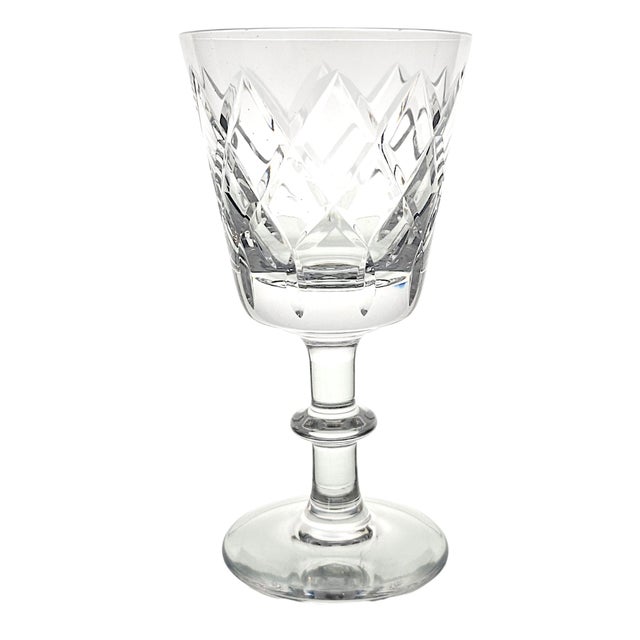 Mid 20th Century Webb Corbett Wec5 English Lead Crystal Water Goblets Set of 5 5.125" For Sale - Image 5 of 9