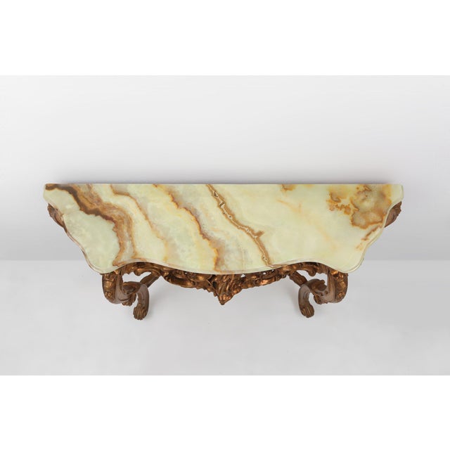 Louis XV Style Console with Marble Top, France, 1970s For Sale - Image 16 of 17