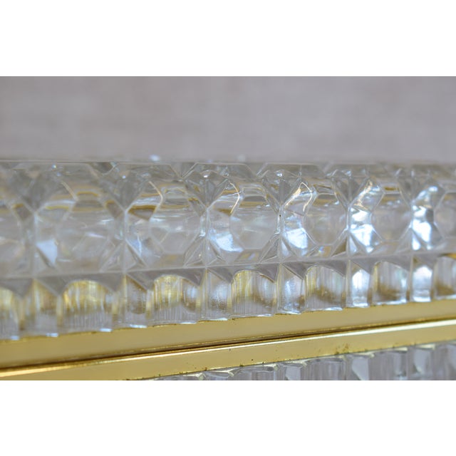 1950s Crystal and Gold Frame Jewelry Box, 1950s For Sale - Image 5 of 12