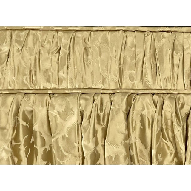 Textile Single Cream Curtain on Valance, Window Treatment, Drapery For Sale - Image 7 of 11