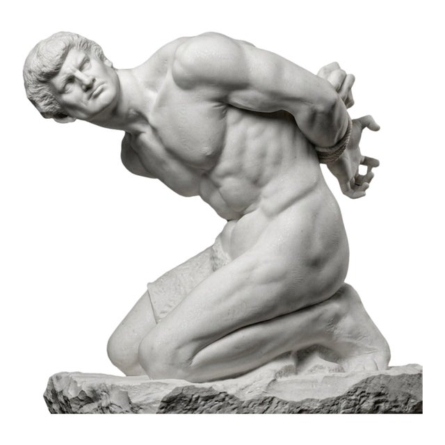 The Slave – Dramatic Classical Marble Sculpture For Sale