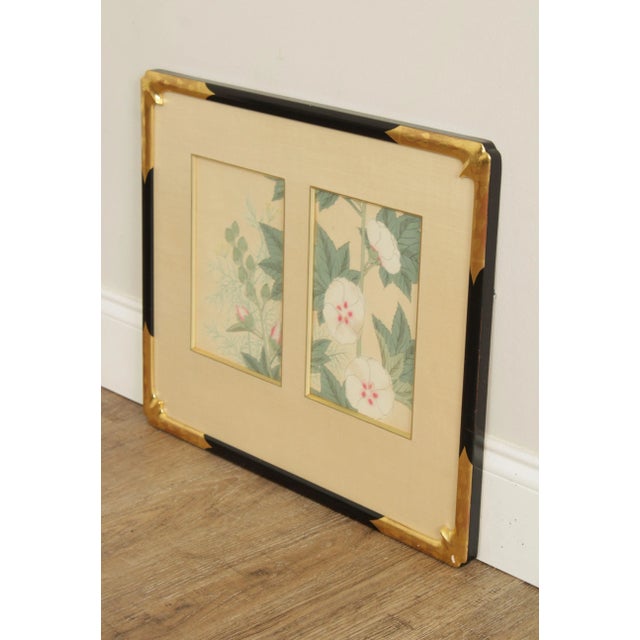 Asian Vintage Asian Style Custom Framed Floral Print For Sale - Image 3 of 13
