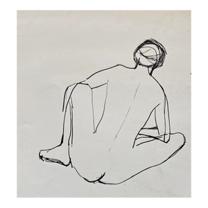Frank Wallace Female Nude Drawing