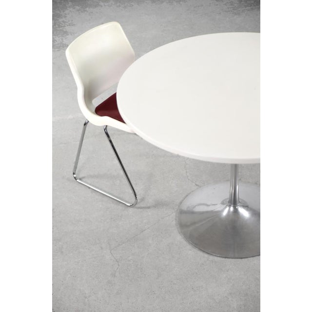 1970s Vintage Dining Table with Metal Tulip Leg, 1970s For Sale - Image 5 of 18