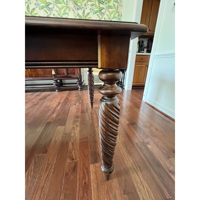 Ethan Allen British Classics Dining Table With Two Leaves For Sale - Image 9 of 12