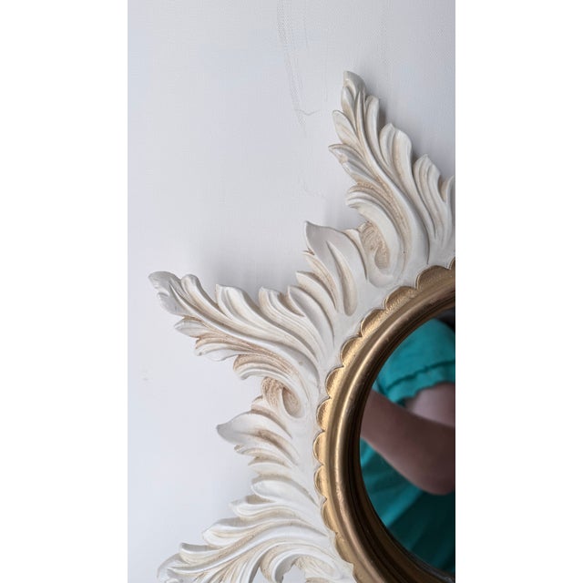 Vintage 1970s Italian Baroque Sunburst Wall Mirror by Euromarchi s.r.l. For Sale In Greensboro - Image 6 of 16