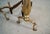 1930’s Solid Brass & Iron Andirons by Bennett - A Pair For Sale - Image 9 of 12