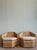 Brown Jordan Vintage Coastal Brown Jordan Faceted Rattan Lounge Chairs - A Pair For Sale - Image 4 of 12