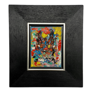 1992 “Flora” Small Acrylic on Canvas in a Dramatic Frame by Nic Jonk -