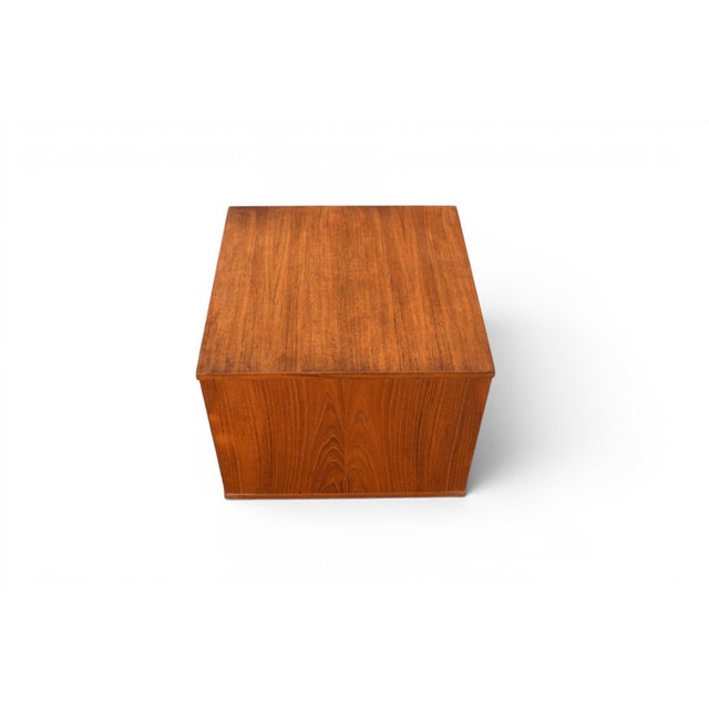 Mid-Century Modern Danish Modern Teak Book + Record Cube, 1960s For Sale - Image 3 of 8