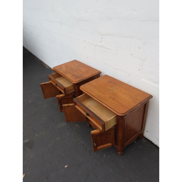 Ethan Allen French Large Nightstands Bedside End Tables a Pair 6648 For Sale - Image 14 of 15