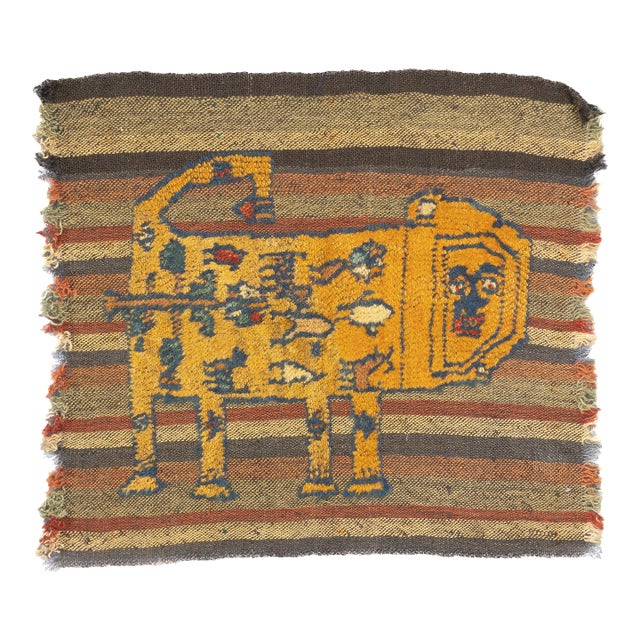 Antique Handwoven Gabbeh Palas Textile Art For Sale