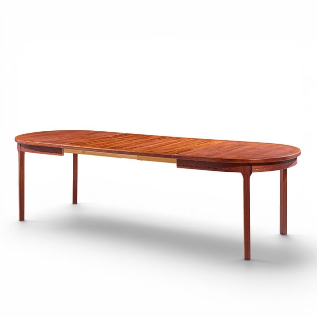 Mid-Century Modern Nils Jonsson for Troeds Mid Century Swedish Teak Expanding Dining Table With 2 Leaves For Sale - Image 3 of 13