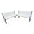 Vintage Painted Wooden Booth Benches, a Pair For Sale