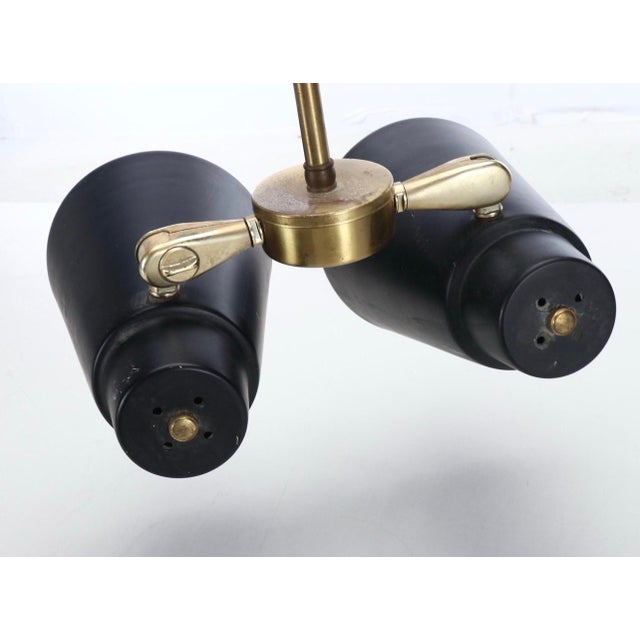 1960s 1960s Mid-Century Modern Dual Cone Swivel Pendant by Lincoln Lighting of Chicago For Sale - Image 5 of 8