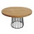 Early 21st Century Vintage Modern Round Teak & Iron Dining Table For Sale - Image 5 of 7