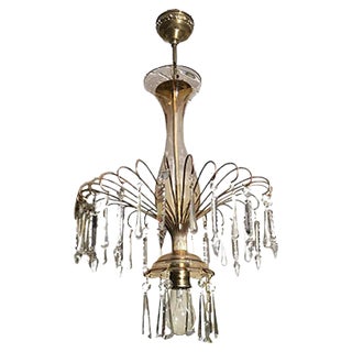 Glass Chandelier, 1970s For Sale