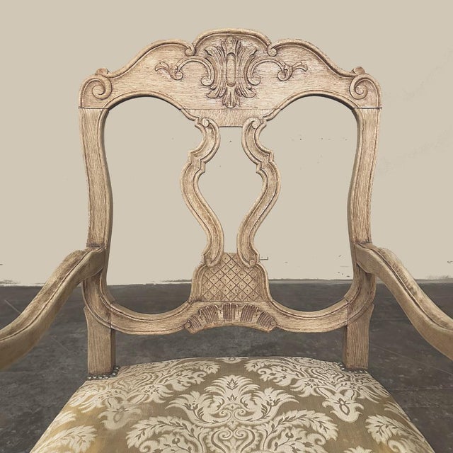 Antique Liegoise Louis XIV Armchairs in Stripped Oak For Sale - Image 15 of 16