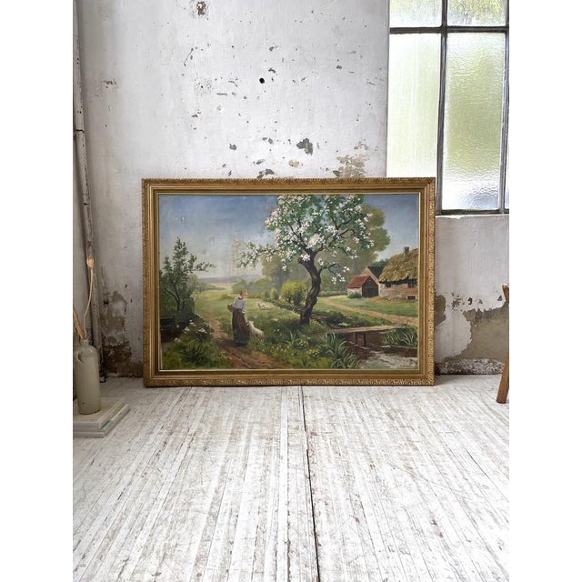 E. Crotat, Landscape, 1944, Oil on Canvas, Framed For Sale - Image 12 of 18