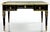 Black French Louis XVI Style Lacquer, Gilt Bronze & Leather Top Desk / Writing Table For Sale - Image 8 of 8